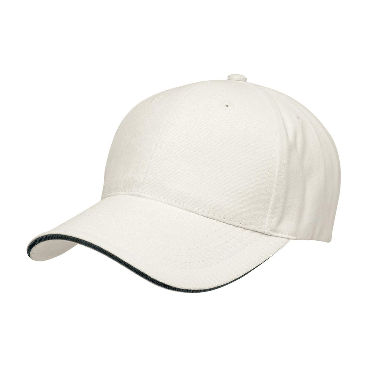 Legend Life Premium Soft Sandwich Peak Cap 8001 in Chalk White/Black