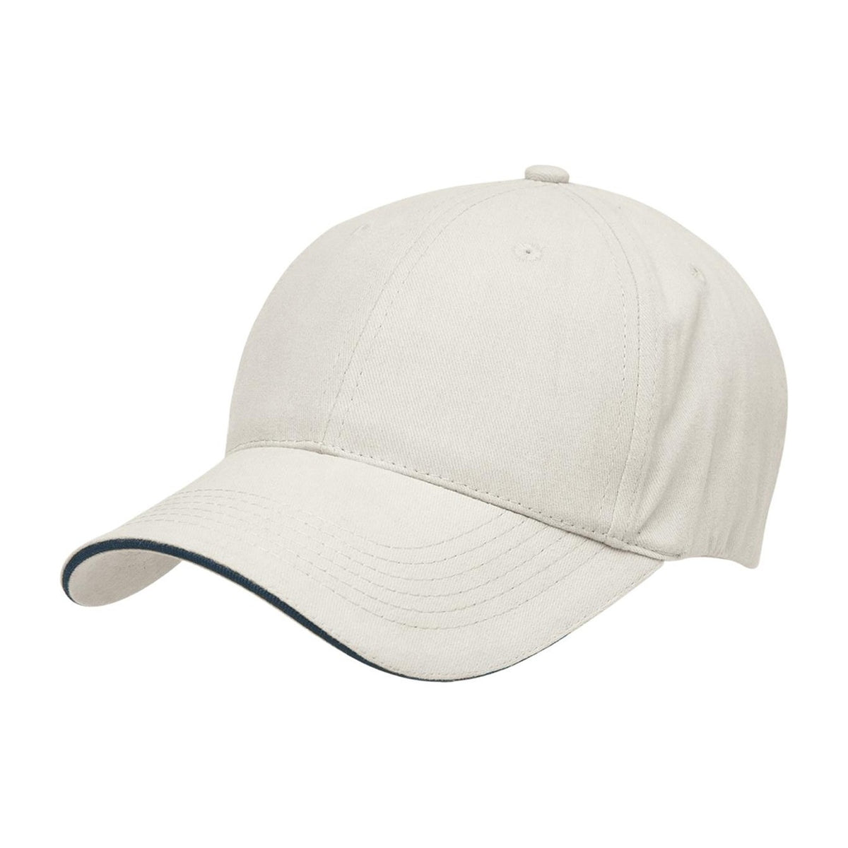 Legend Life Premium Soft Sandwich Peak Cap 8001 in Chalk White/Navy