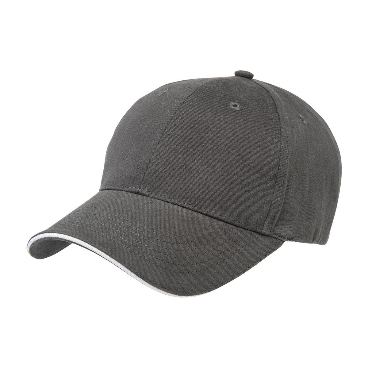 Legend Life Premium Soft Sandwich Peak Cap 8001 in Charcoal/Chalk White