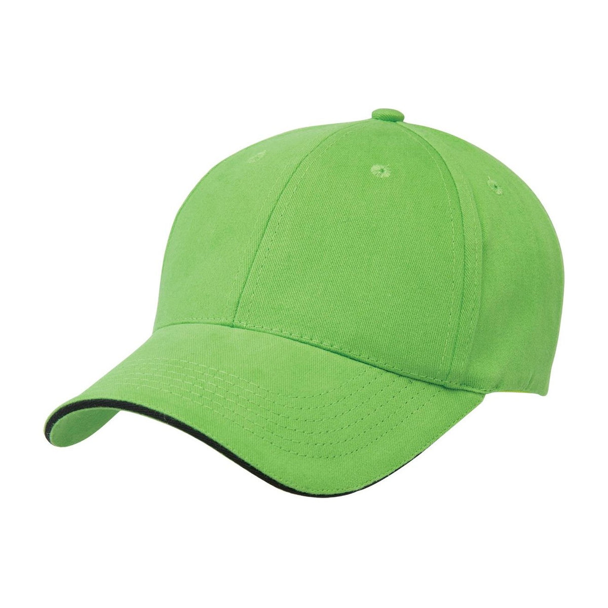 Legend Life Premium Soft Sandwich Peak Cap 8001 in Lime/Black