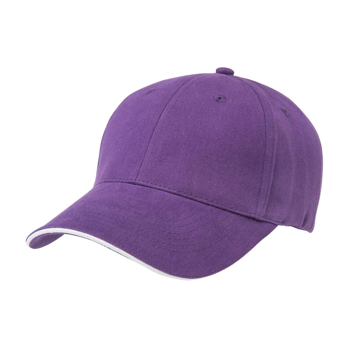 Legend Life Premium Soft Sandwich Peak Cap 8001 in Purple/Chalk White