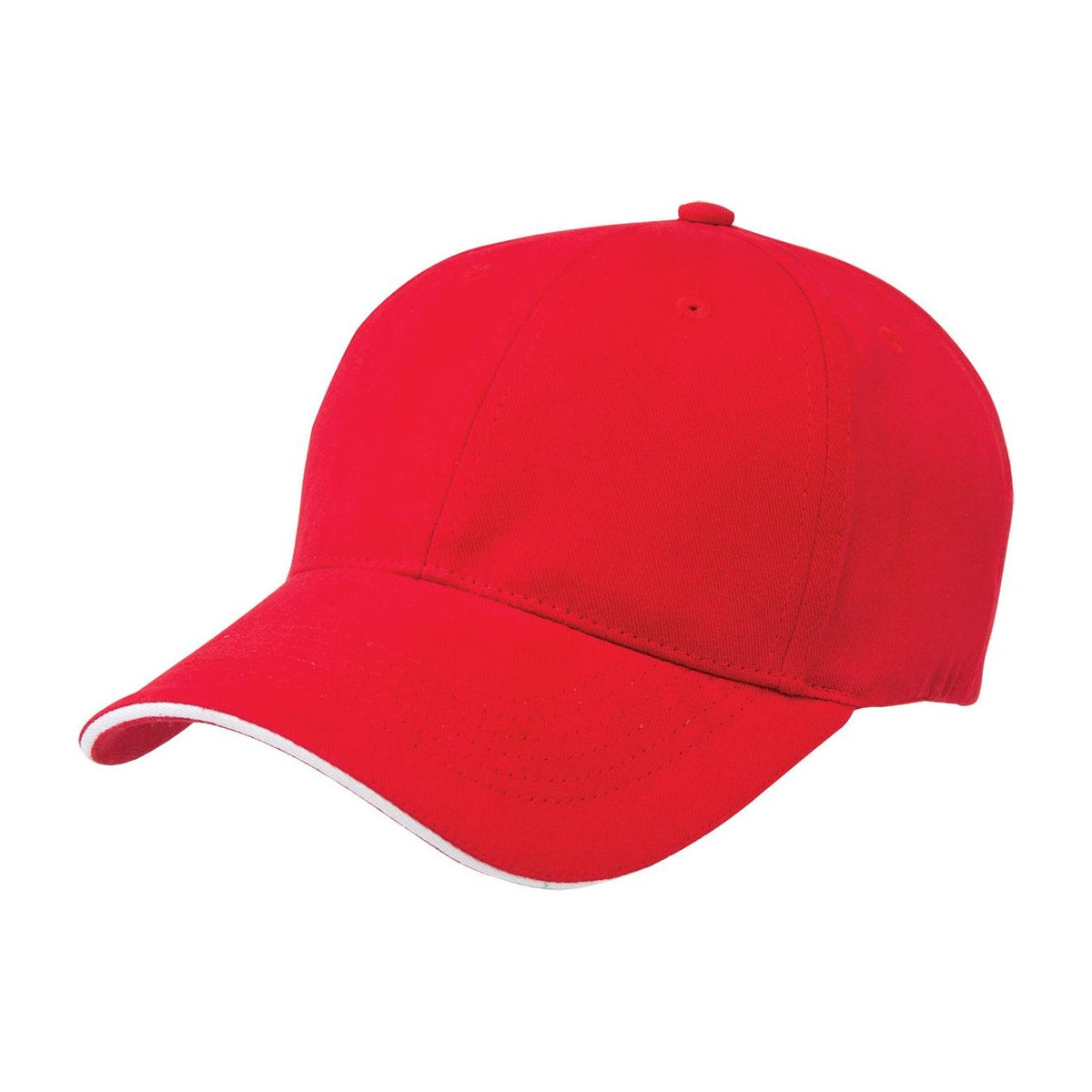 Legend Life Premium Soft Sandwich Peak Cap 8001 in Red/Chalk White