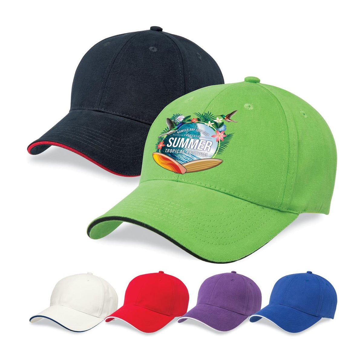 Legend Life Premium Soft Sandwich Peak Cap 8001, view 2