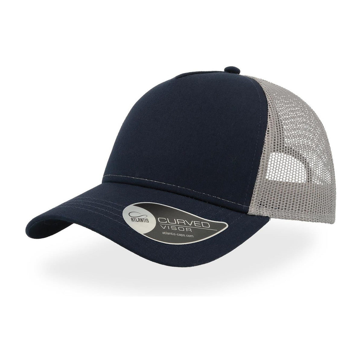 Legend Life Rapper Cotton Trucker Cap A2650 in Navy/Grey