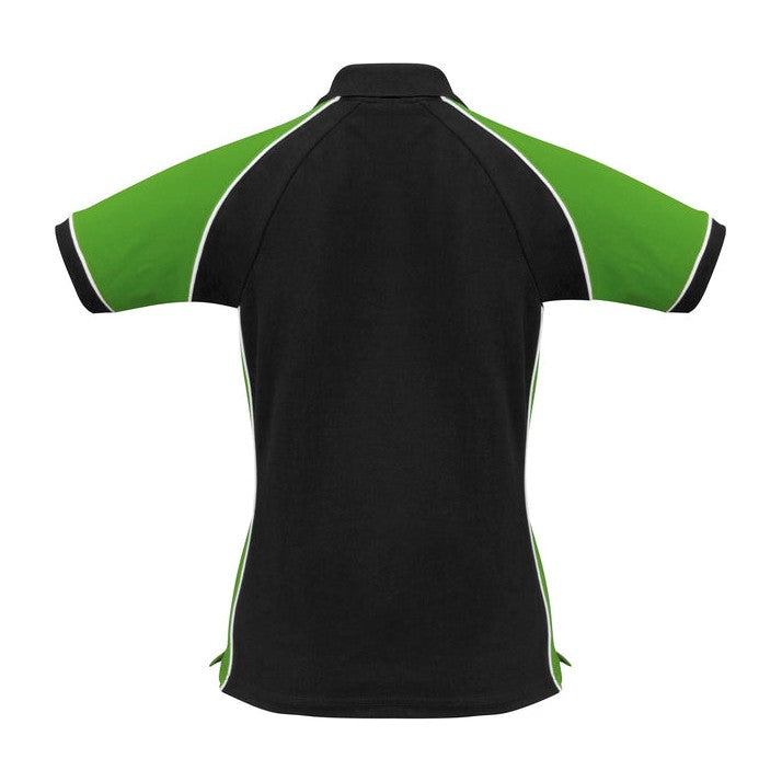 Biz Womens Nitro Polo P10122 in Black/Green