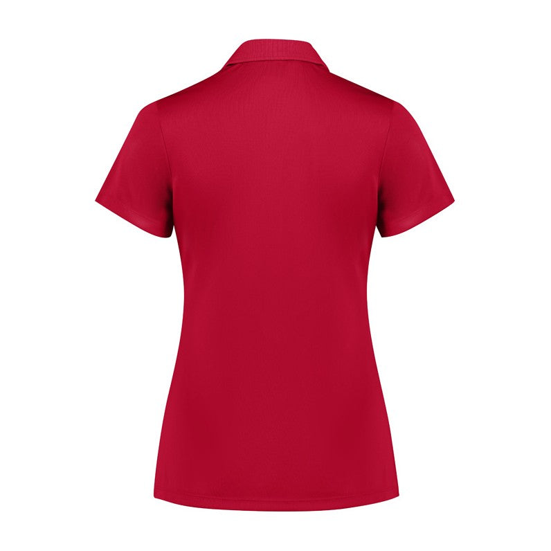 Biz Action Womens Short Sleeve Polo P206LS in Red, view 2
