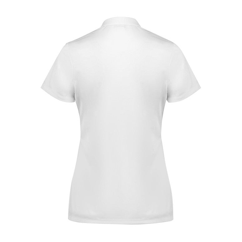 Biz Action Womens Short Sleeve Polo P206LS in White, view 2