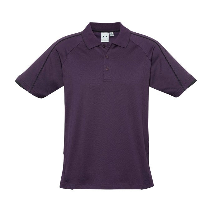 Biz Blade Mens Short Sleeve Polo P303MS in Grape/Black