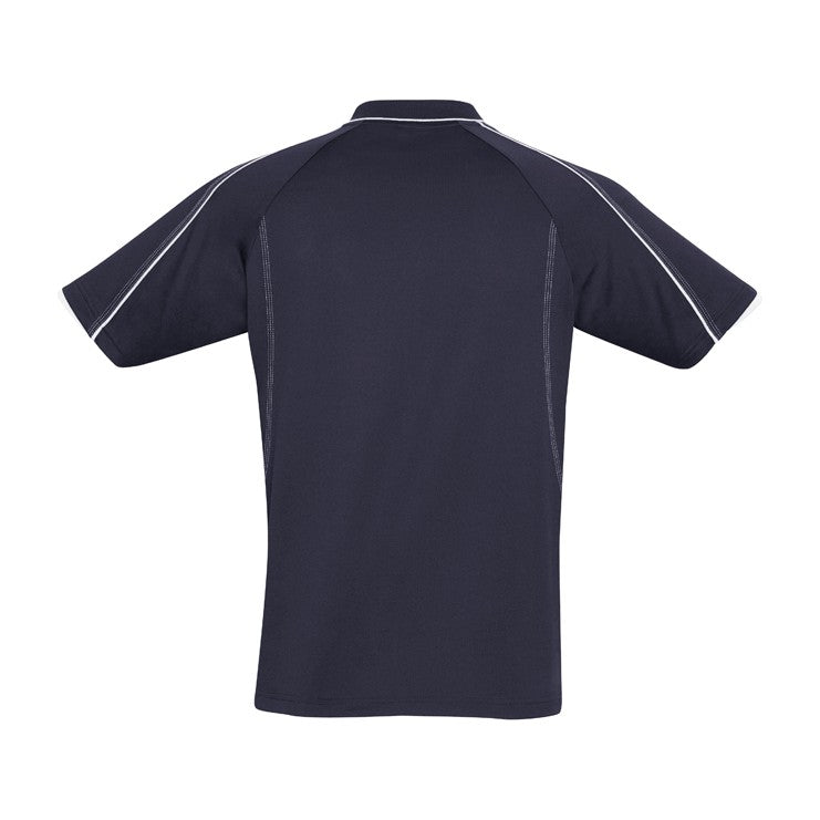 Biz Blade Mens Short Sleeve Polo P303MS in Navy/White, view 2