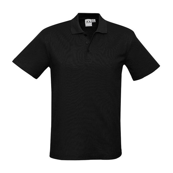 Biz Mens Crew Polo P400MS in Black