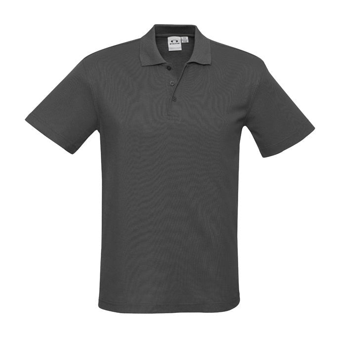 Biz Mens Crew Polo P400MS in Charcoal