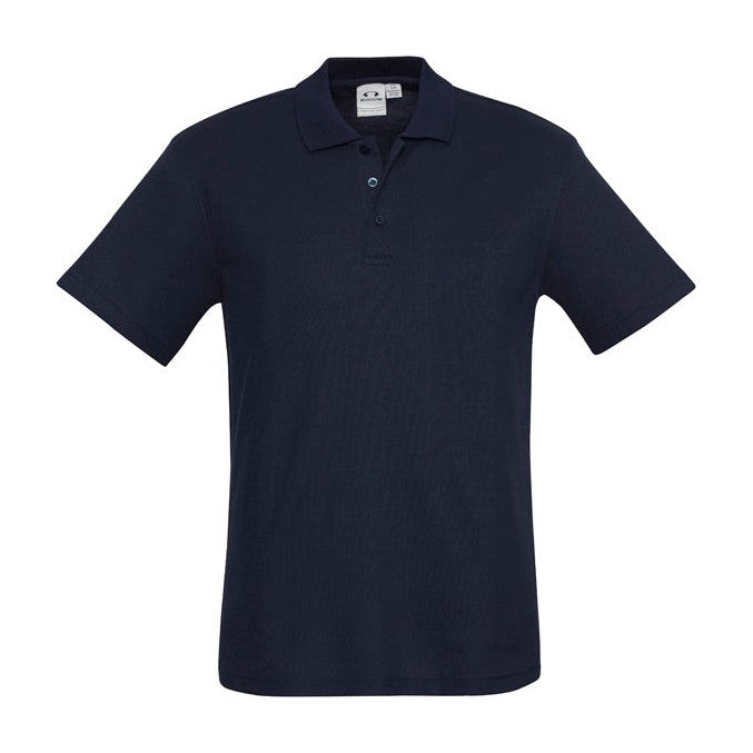 Biz Mens Crew Polo P400MS in Navy