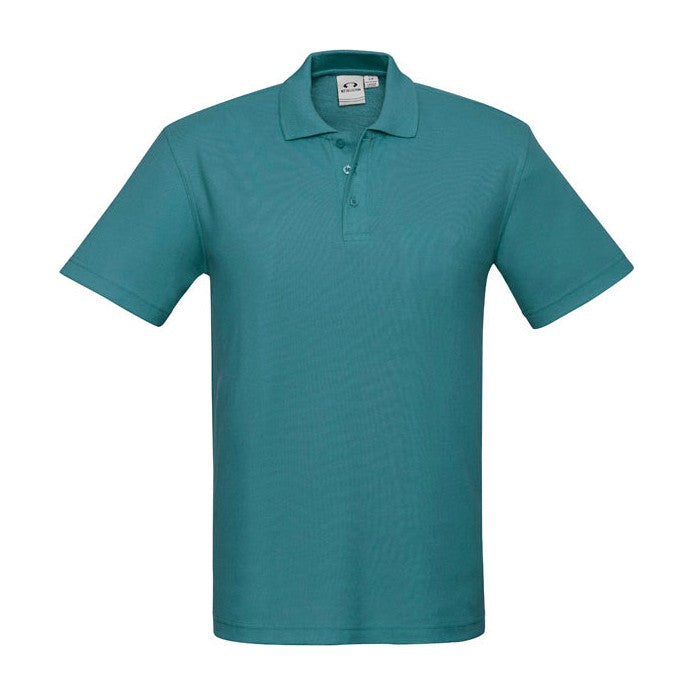 Biz Mens Crew Polo P400MS in Teal