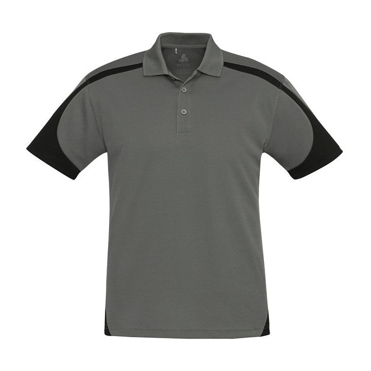 Biz Mens Talon Polo P401MS in Ash/Black