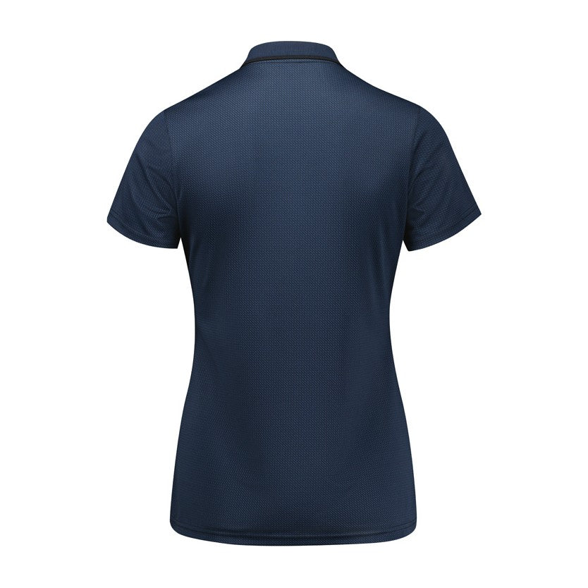 Biz Echo Womens Short Sleeve Polo P412LS in Carbon Blue, view 2