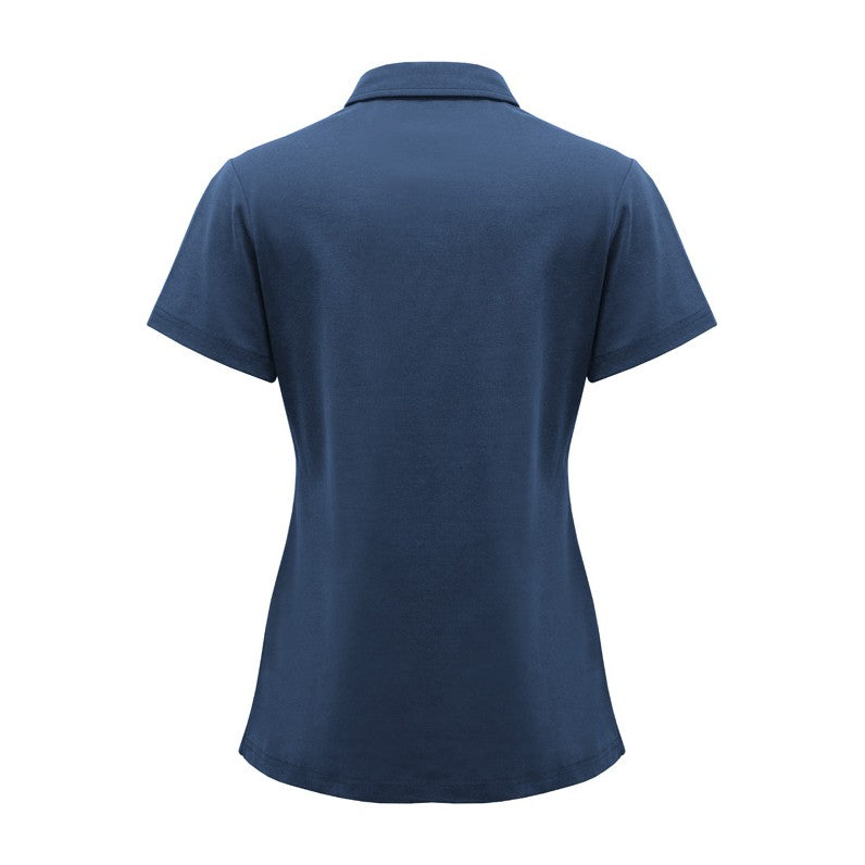 Biz Lotus Womens Short Sleeve Polo P515LS in Mineral Blue, view 2