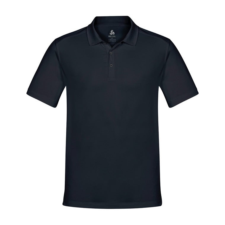 Biz Aero Mens Short Sleeve Polo P815MS in Solid Black