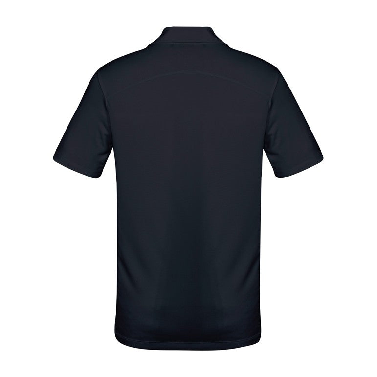 Biz Aero Mens Short Sleeve Polo P815MS in Solid Black, view 2