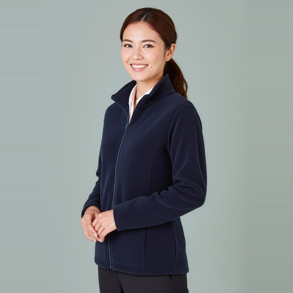 Biz Plain Womens Jacket PF631 in Navy, worn by model