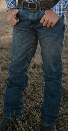 Pilbara Western (Mens) RMPW014 - Brahman Slim Straight Leg (Indigo)