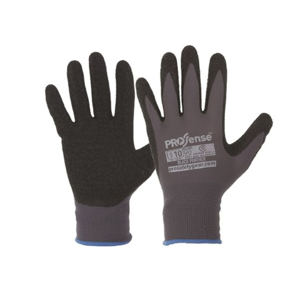 PRO Choice Black Panther - Latex Palm/Nylon Liner Gloves (12 pairs per pack)