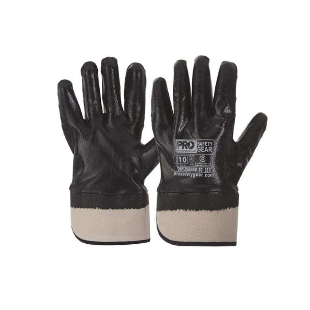 PRO Choice Superguard Nitrile Dipped Gloves with Safety Cuff (12 pairs per pack)
