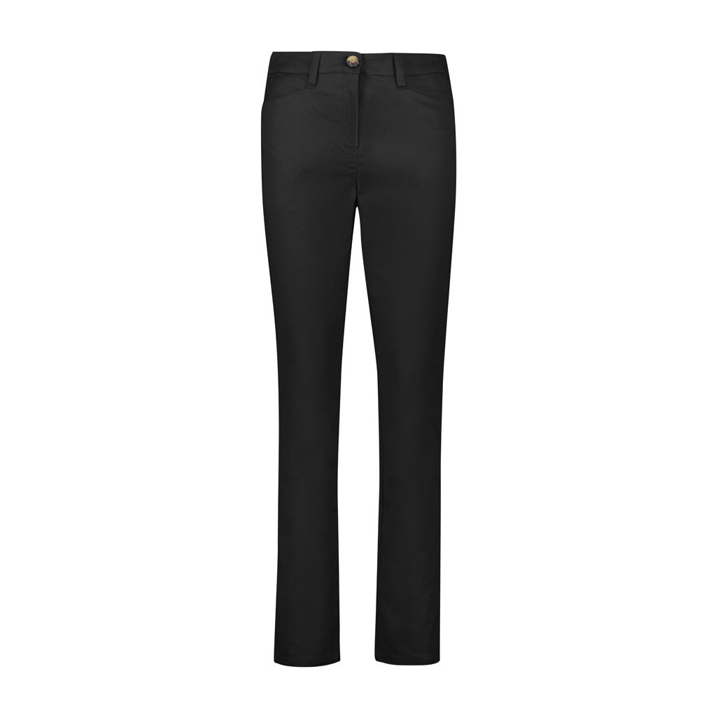 Biz Corporates Traveller Womens Slim Leg Stretch Chino Pant RGP263L in Black