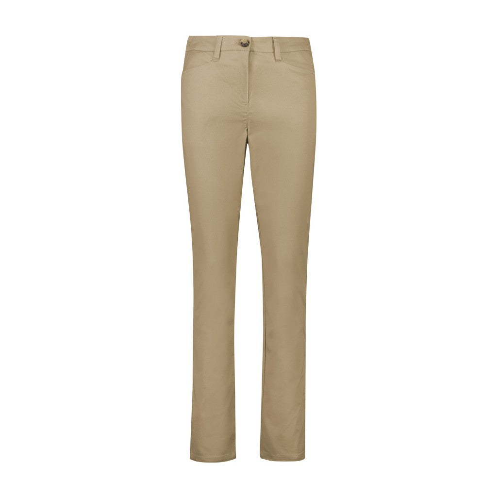 Biz Corporates Traveller Womens Slim Leg Stretch Chino Pant RGP263L in Desert