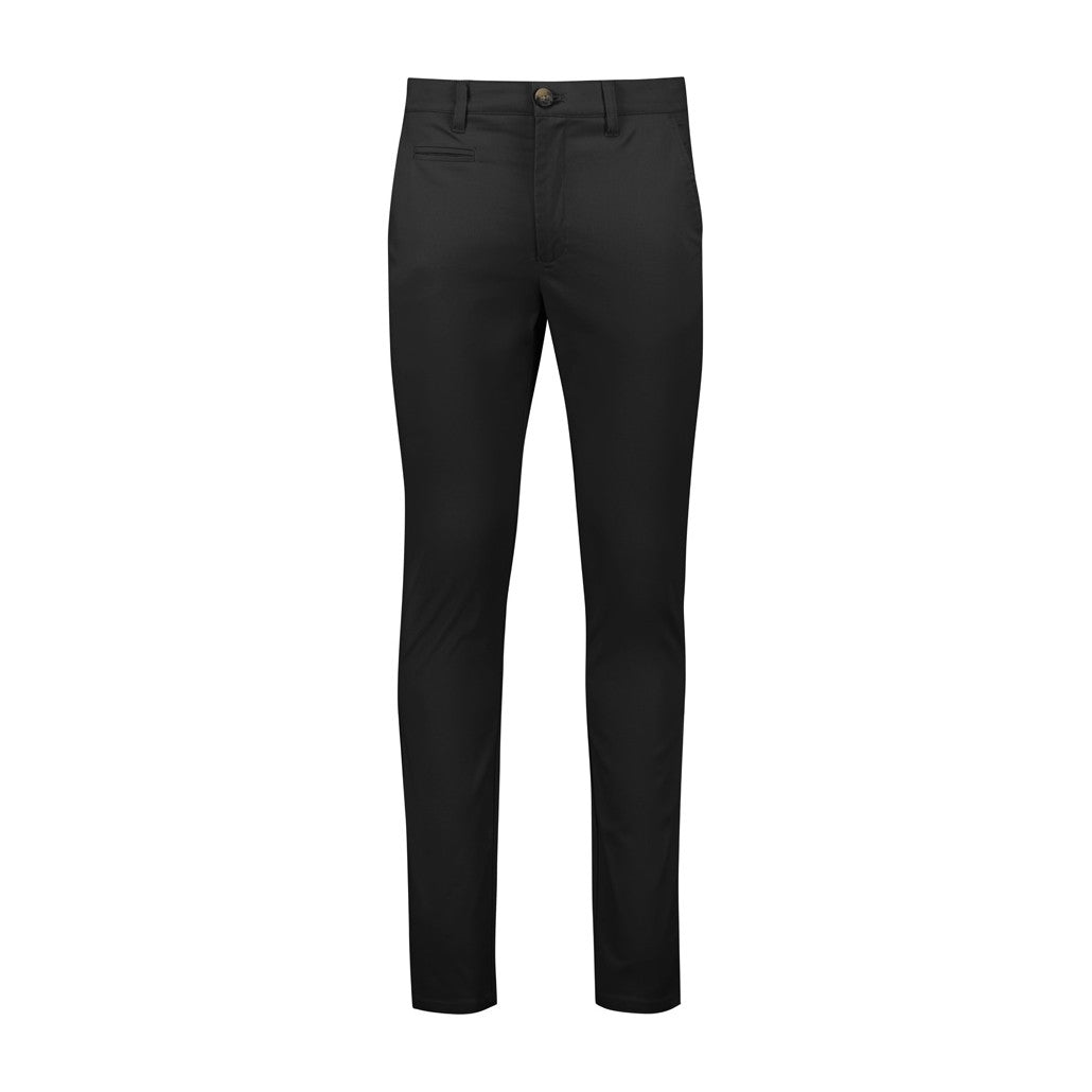 Biz Corporates Traveller Mens Tapered Stretch Chino Pant RGP263M in Black