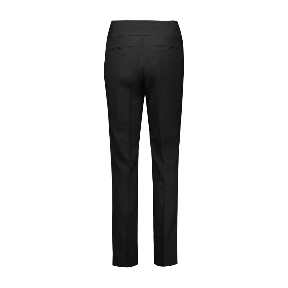 Biz Corporates Renew Womens Mid-Waist Slim Leg Pant RGP405L in Pencil Black, view 2