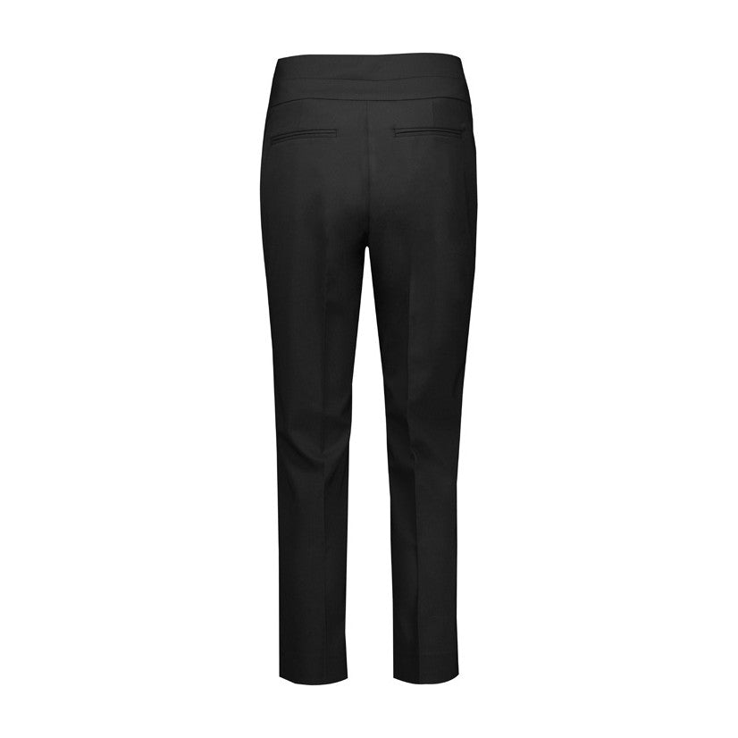 Biz Corporates Renew Womens 7/8 Mid-Waist Slim Leg Pant RGP406L in Pencil Black, view 2