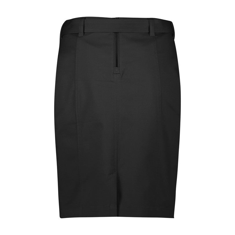 Biz Corporates Traveller Womens Mid Waist Stretch Chino Skirt RGS264L in Black, view 4