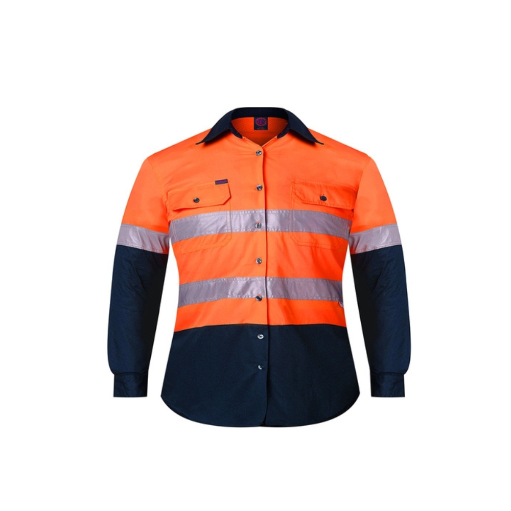Ritemate Kids 2 Tone Open Front Shirt with Tape