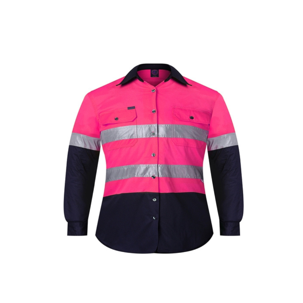 Ritemate Kids 2 Tone Open Front Shirt with Tape