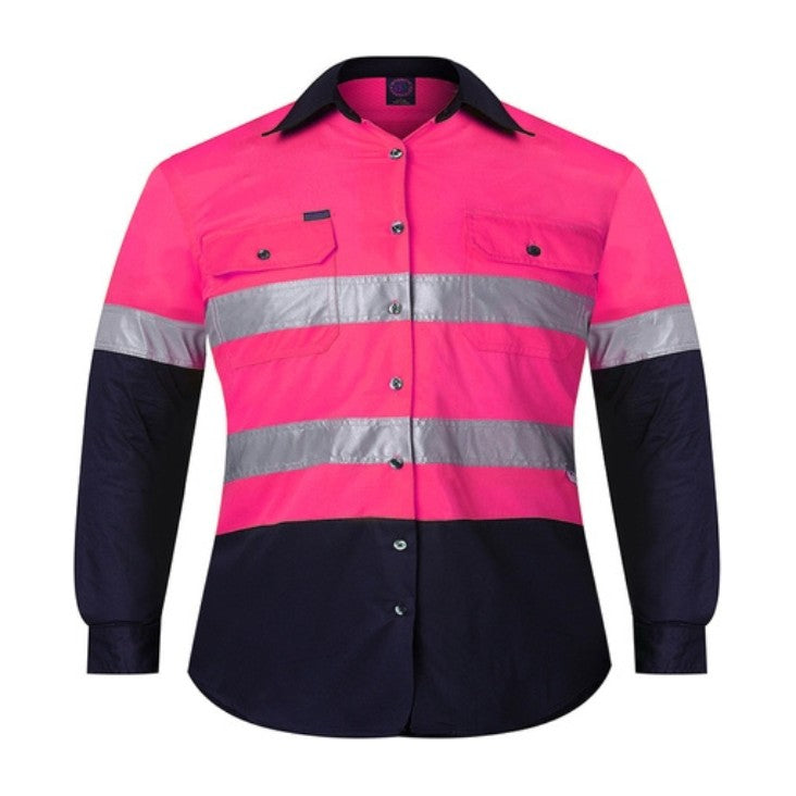 Ritemate Kids 2 Tone Open Front Shirt with Tape