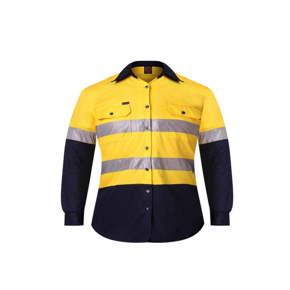 Ritemate Kids 2 Tone Open Front Shirt with Tape