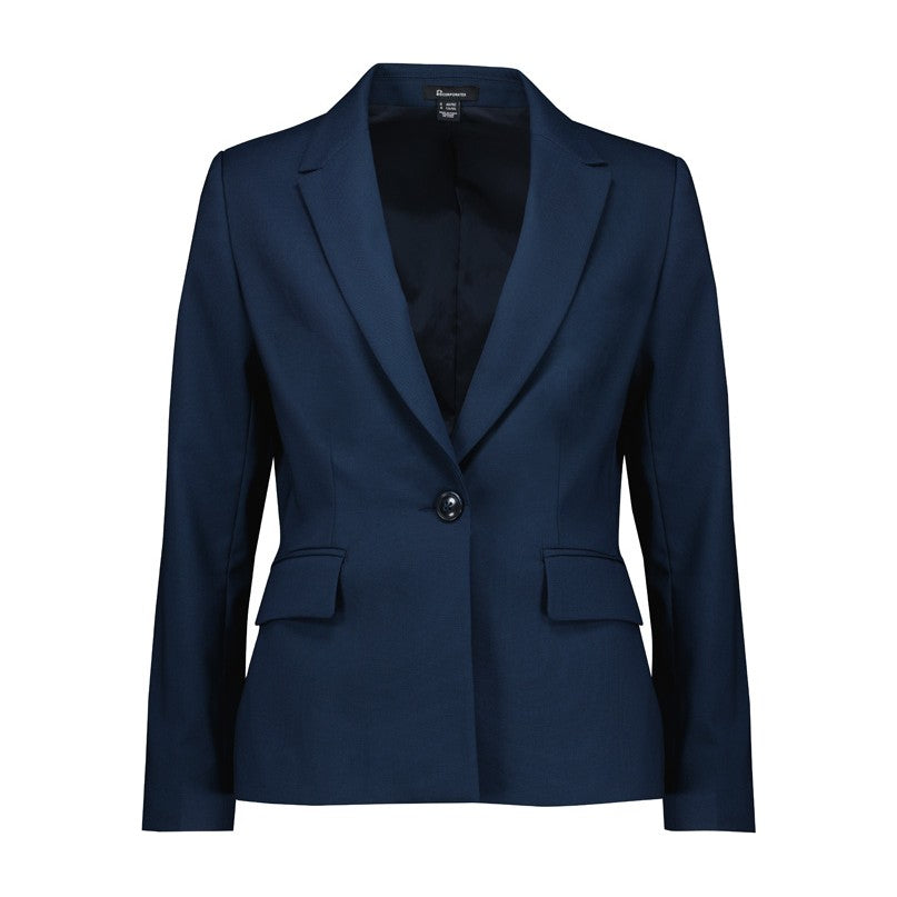 Biz Corporates Renew Womens Single Button Mid Length Jacket RJ401L in Navy Dusk
