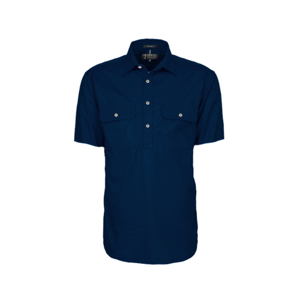 Ritemate Mens Pilbara Closed Front Short Sleeve Shirt RM200CFS - French Navy