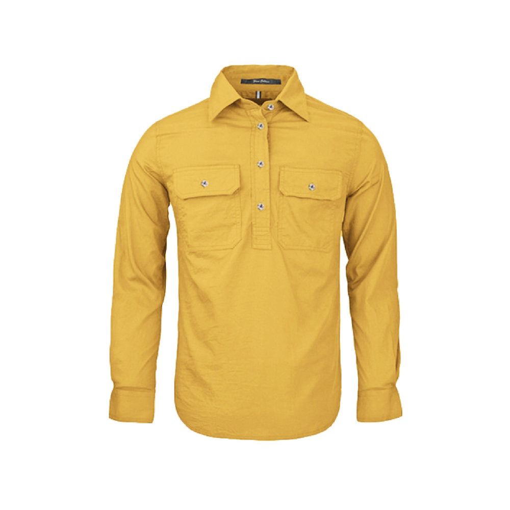 Ritemate Womens Pilbara Closed Front Long Sleeve Shirt RM300CF - Yellowstone