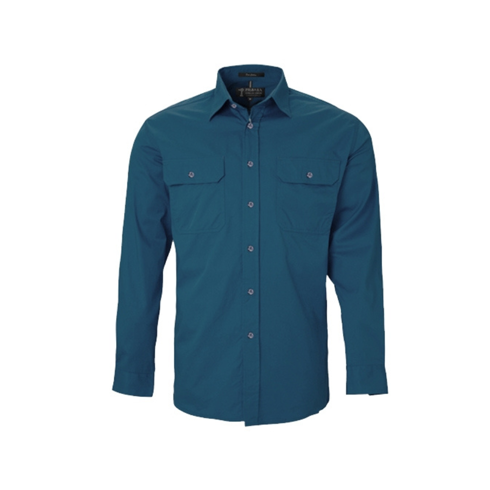 Ritemate Mens Pilbara Open Front Long Sleeve Shirt RM500BT - Diesel