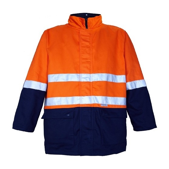 Ritemate 4 in 1 Two Tone Jacket 50MM Reflective Tape RM73N1R in Orange/Navy