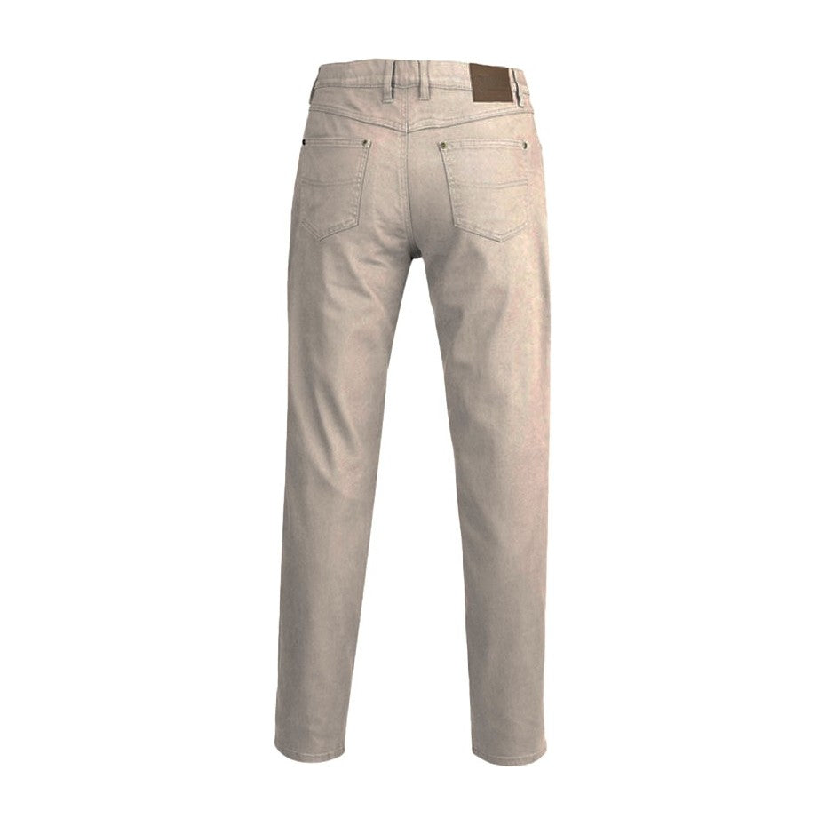 Pilbara Mens Cotton Stretch Jean RMPC014 in Cement, back view