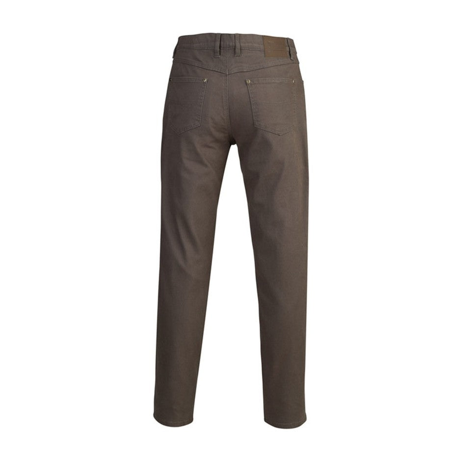Pilbara Mens Cotton Stretch Jean RMPC014 in Vintage Grey, back view