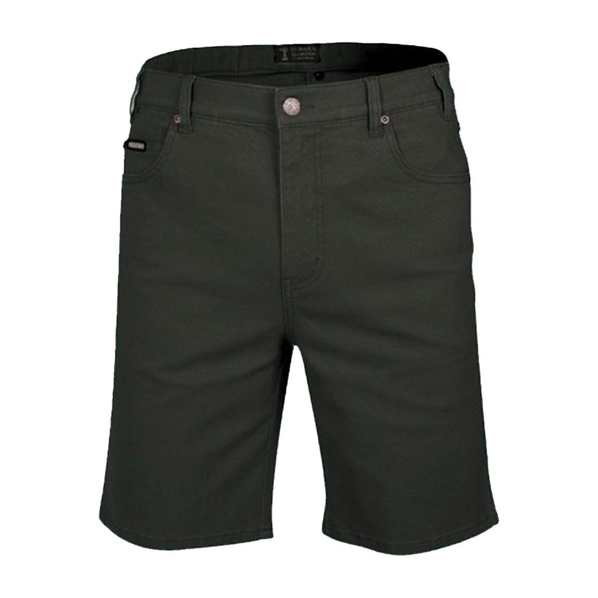 Pilbara Mens Cotton Stretch Jean Shorts RMPC033 in Moss