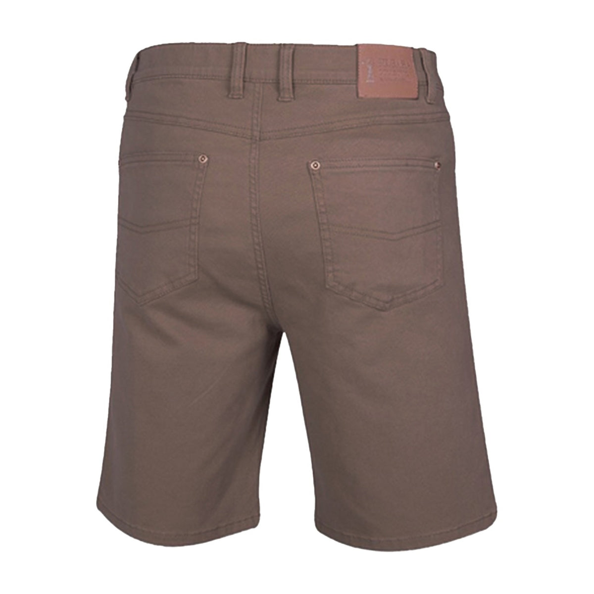 Pilbara Mens Cotton Stretch Jean Shorts RMPC033 in Vintage Grey, back view