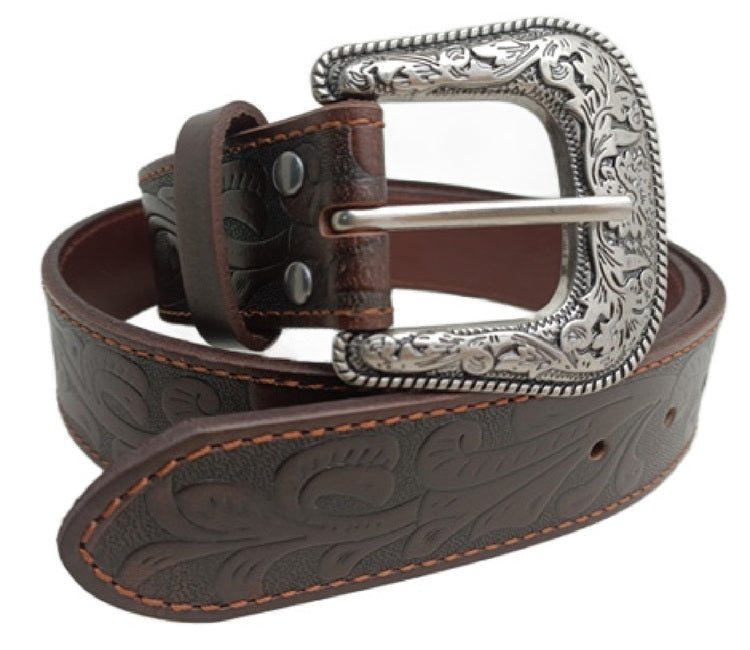 Ritemate Pilbara Western Children's Dress Buckle Tooled Belt
