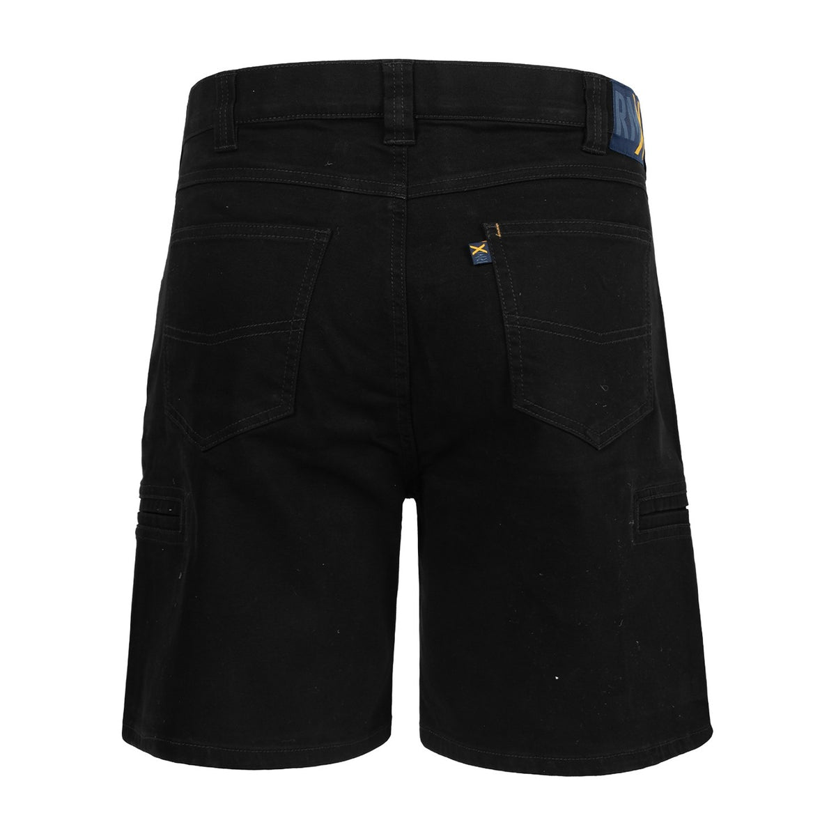 RMX Flexible Fit Short Leg Utility Shorts RMX008S in Black, back view