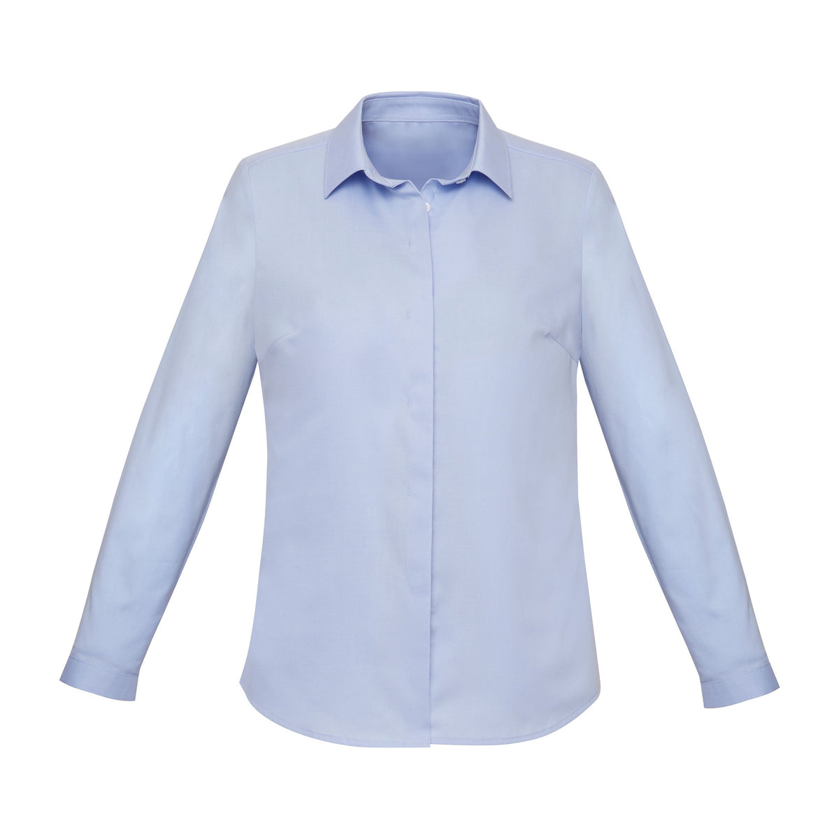 Biz Corporates Charlie Womens Long Sleeve Shirt RS968LL in Blue Chambray