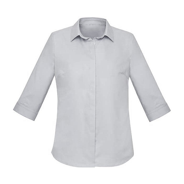 Biz Corporates Charlie Womens 3/4 Sleeve Shirt RS968LT, worn by model