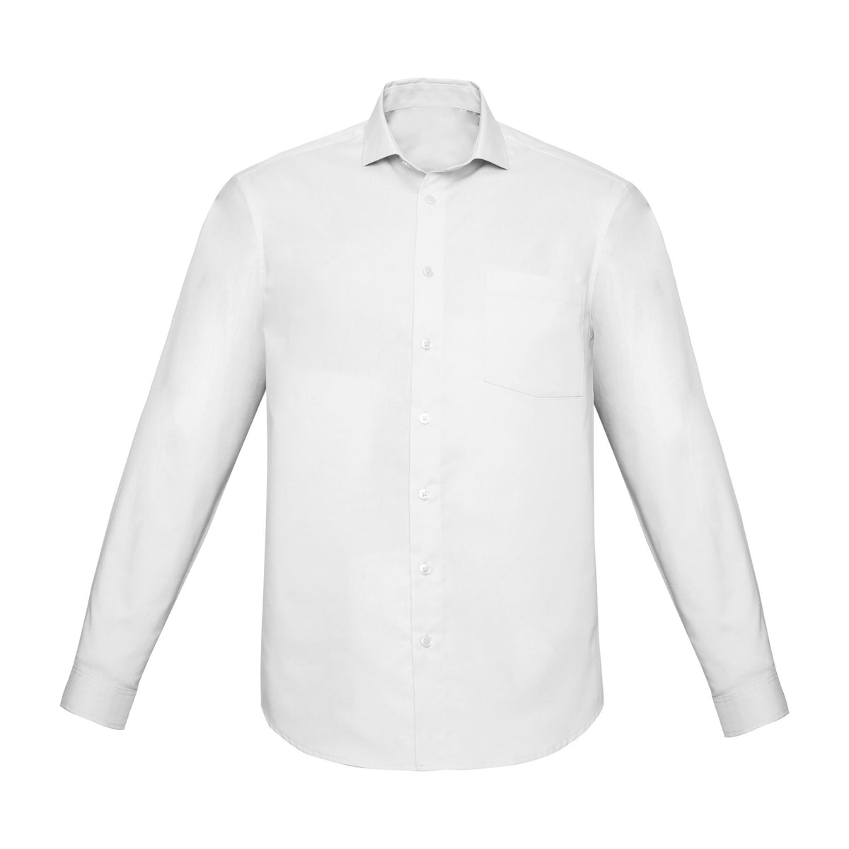Biz Corporates Charlie Mens Classic Fit Long Sleeve Shirt RS968ML in White